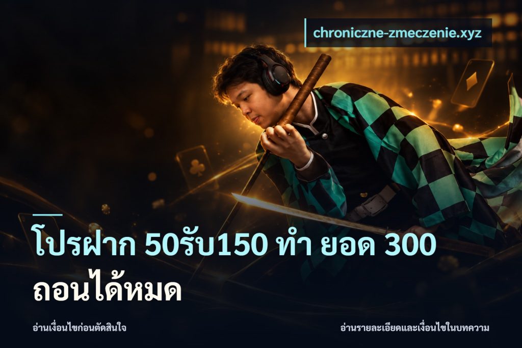 โปรฝาก 50รับ150 ทํา ยอด 300 ถอนได้หมด