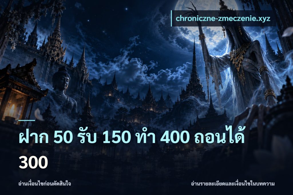 ฝาก 50 รับ 150 ทํา 400 ถอนได้ 300