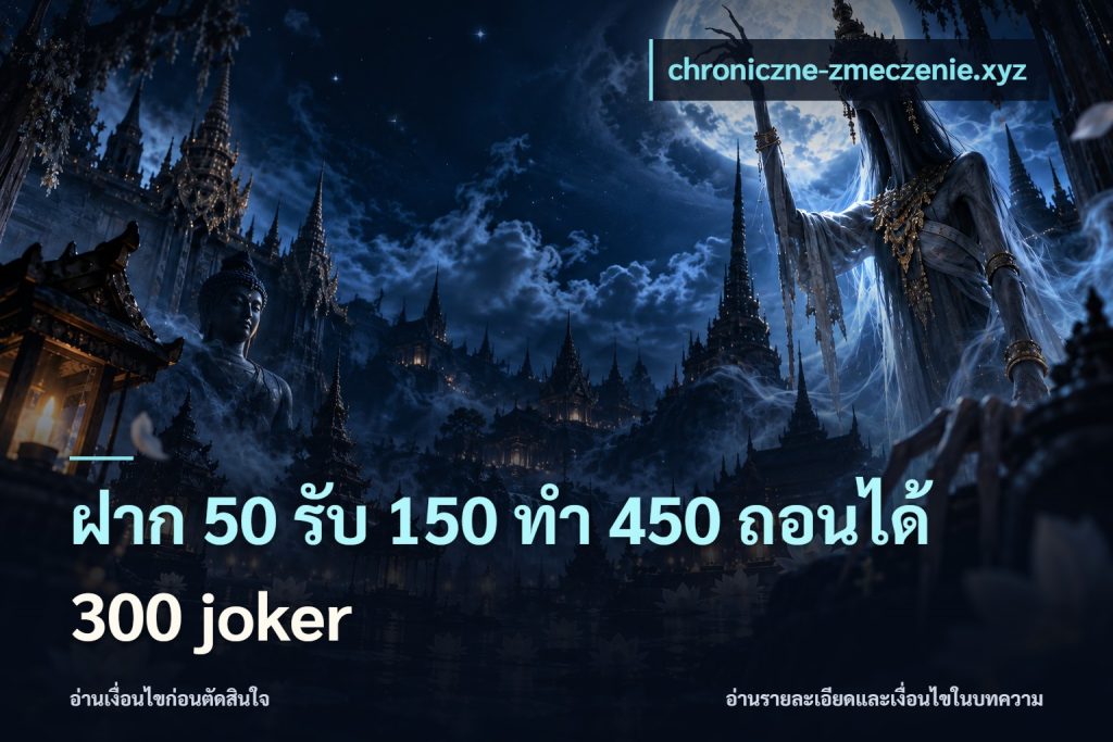 ฝาก 50 รับ 150 ทํา 450 ถอนได้ 300 joker