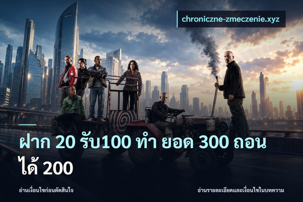 ฝาก 20 รับ100 ทํา ยอด 300 ถอนได้ 200