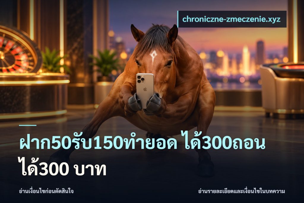 ฝาก50รับ150ทํายอด ได้300ถอนได้300 บาท