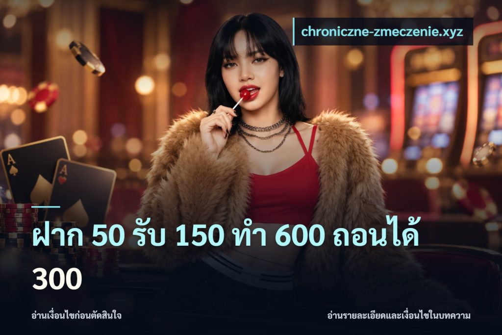 ฝาก 50 รับ 150 ทํา 600 ถอนได้ 300